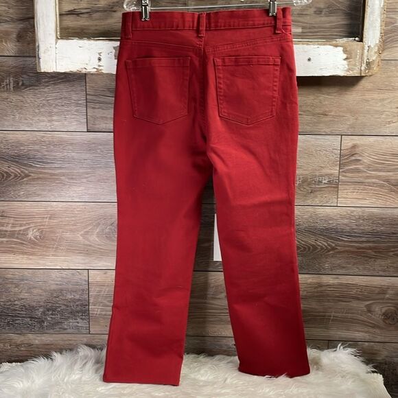 GLORIA VANDERBILT Women’s Amanda Jeans Petite Size 6P Dark Red Straight Leg - Picture 7 of 8